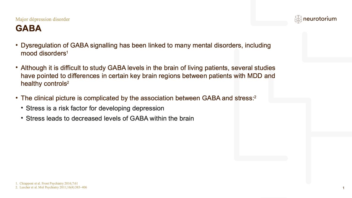 Major Depressive Disorder – Neurobiology and Aetiology – slide 26